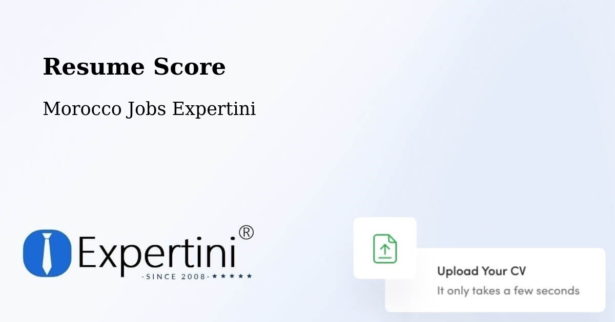 Resume Score & Job Description Match Tool – Errachidia - Morocco Jobs Expertini